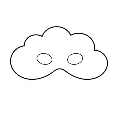 Maska Chmury — kontur do wydruku