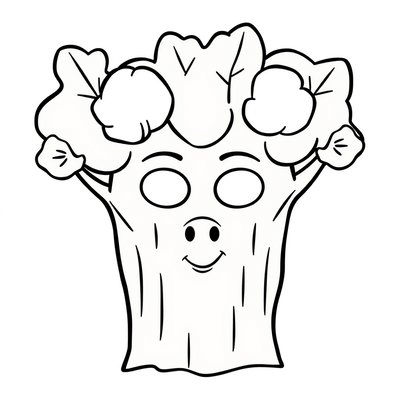 Maska Drzewa — kontur do wydruku