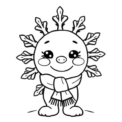 Śnieżynka do kolorowania — strona kolorowanka