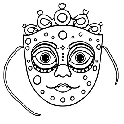 Kolorowanka — maska do pokolorowania