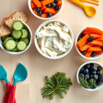 Zdjęcie składników w miskach — pokaz dla dzieci