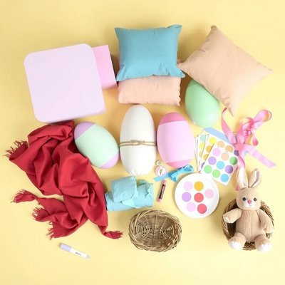 Flatlay materiałów