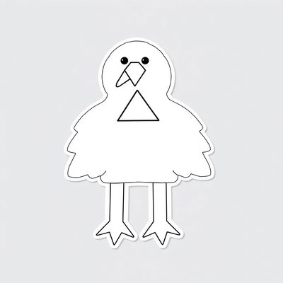 Szablon — dziób i nogi