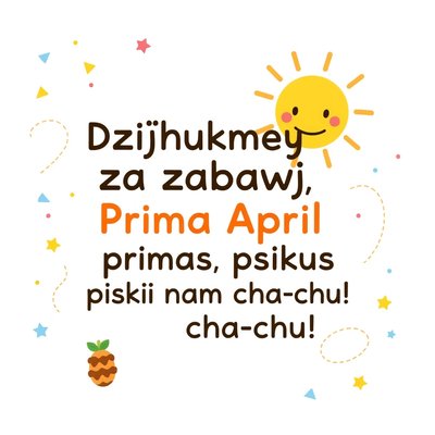 Mini-plakat z rymowanką pożegnalną