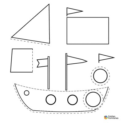 Szablony żagli i dekoracji do wydruku