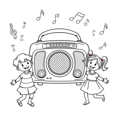 Kolorowanka — Radio i nutki