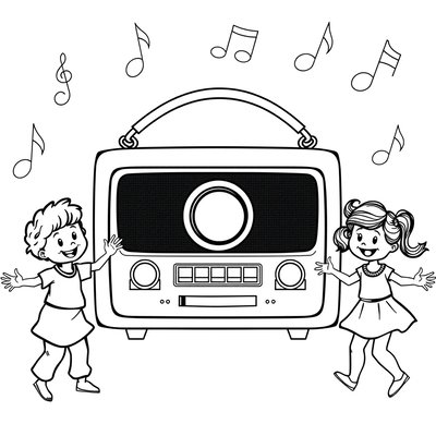 Kolorowanka — Radio i nutki
