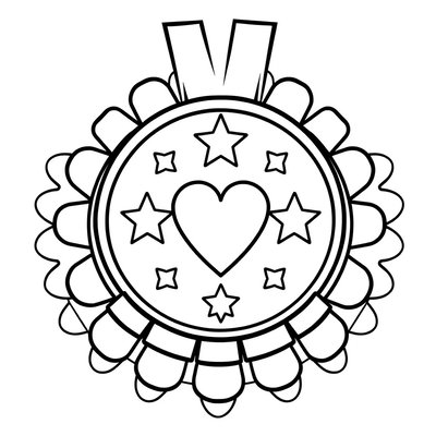 Kolorowanka: medal do ozdabiania