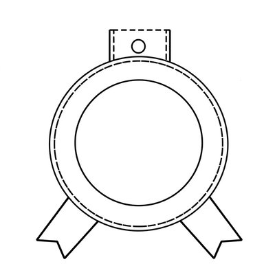 Szablon medalu — prosty do druku (okrąg)