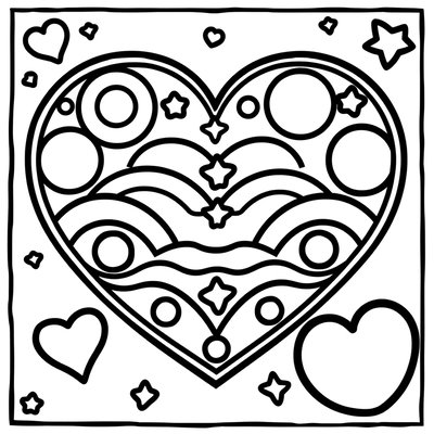 Kolorowanka: serduszko
