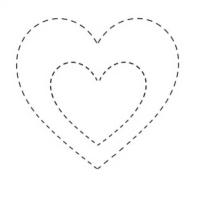 Szablon serduszka — wycinanka