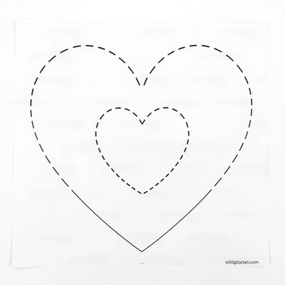 Szablon serduszka — wycinanka
