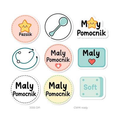 Naklejki: 'Mały Pomocnik' (arkusz)