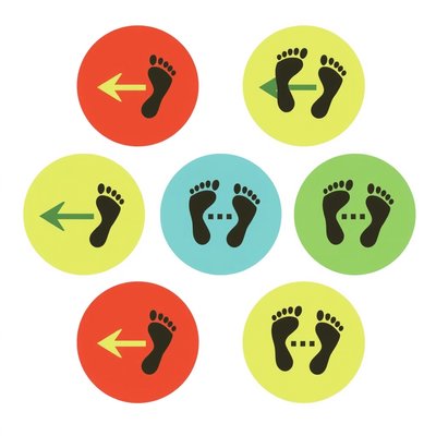 Znaczniki trasy (pachołki/odciski stóp)