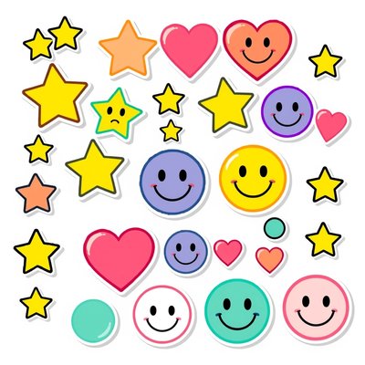 Arkusz naklejek do ozdabiania odznak