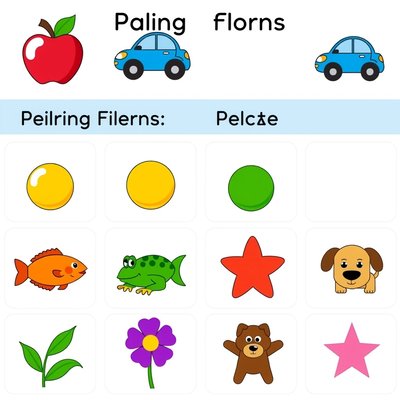 Karty do szukania par — zestaw obrazków