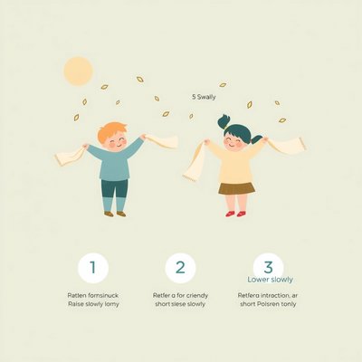 Plakat instruktażowy: Ruch z chustami