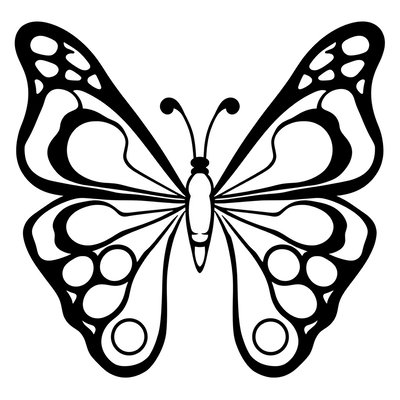 Szablon: skrzydła motyla do wycięcia (A4)