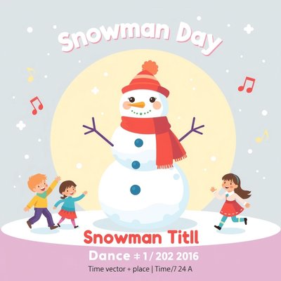 Plakat: Dzień Bałwana — zaproszenie na zajęcia