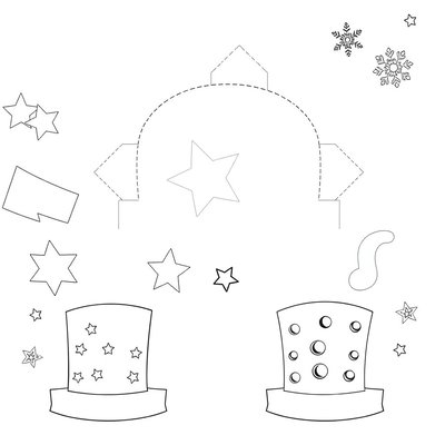 Szablon papierowego kapelusza