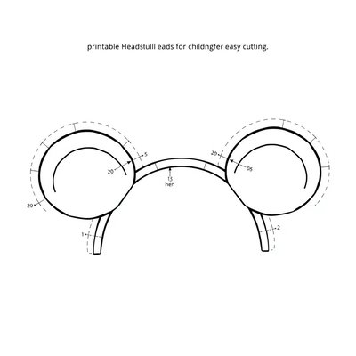 Szablon opaski z uszami (do wydruku)