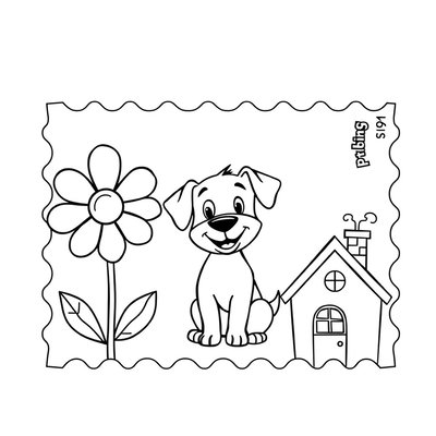 Strona do kolorowania - propozycje znaczków