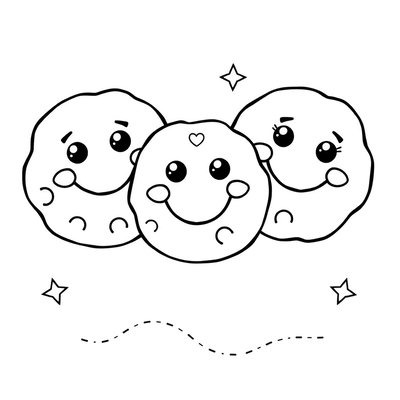 Kolorowanka - ciasteczka dla maluszków