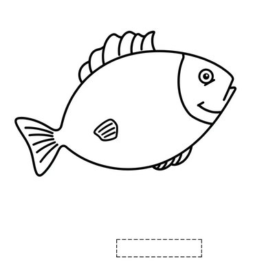 Szablon wyciętej rybki (do druku)