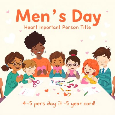 Plakat: Dzień Mężczyzn — Serduszko dla ważnej osoby
