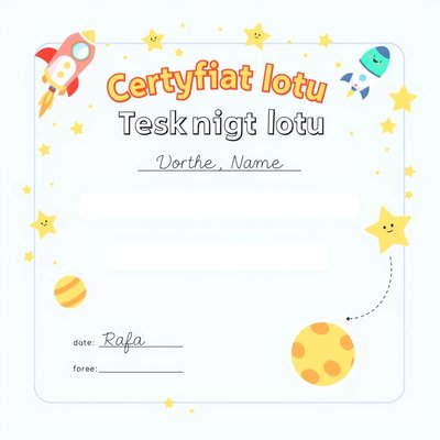 Certyfikat lotu — dyplom uczestnika