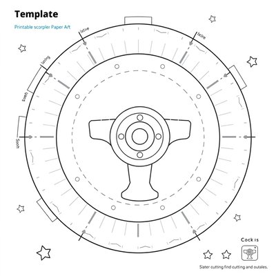 Szablon kokpitu (papierowy talerzyk)