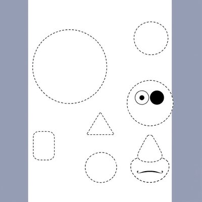 Szablon do wycinania i składania Myszki