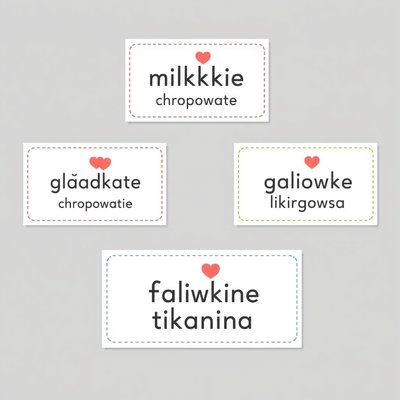 Etykiety koszyków — Faktury serduszek