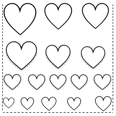 Szablony serduszek do wycięcia