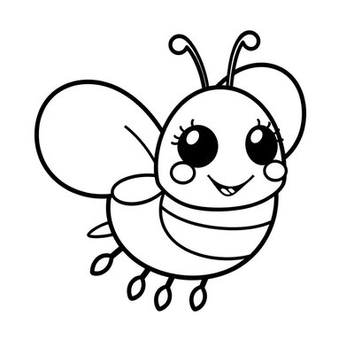 Kolorowanka — pszczoła dla maluszków