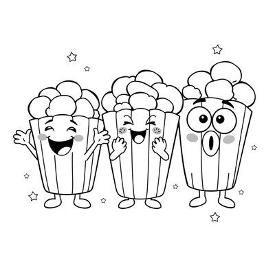 Kolorowanka: Popcorniaki