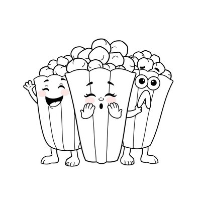 Kolorowanka: Popcorniaki