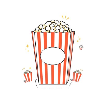 Szablon pudełka na popcorn