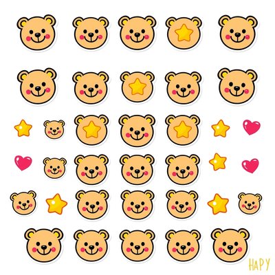 Arkusz naklejek / stempli pochwalnych