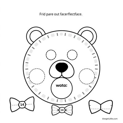 Szablon misia z talerzyka (do wydruku)