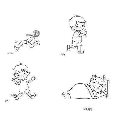 Kolorowanki z ruchami (zestaw)