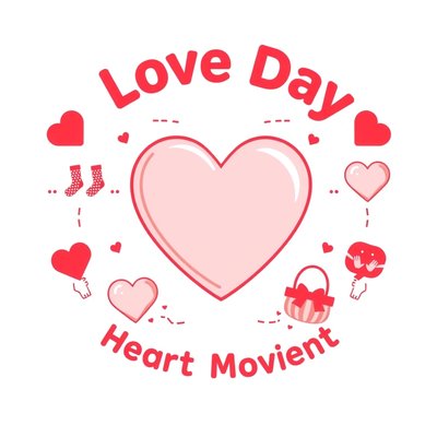 Plakat zajęć — Dzień Miłości: Ruchowe Serduszka
