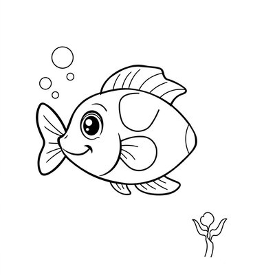 Kolorowanka: Rybka