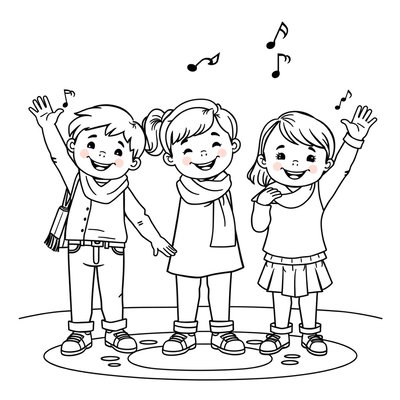 Kolorowanka — Taniec z chustami