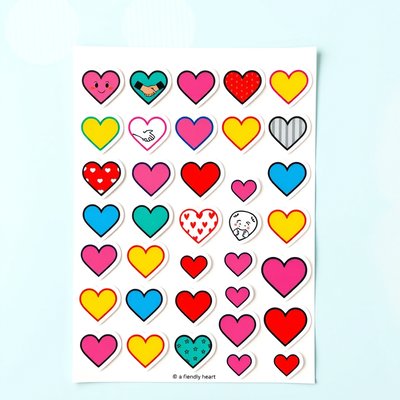 Szablon — Arkusz naklejek 'Uścisk Przyjaźni'