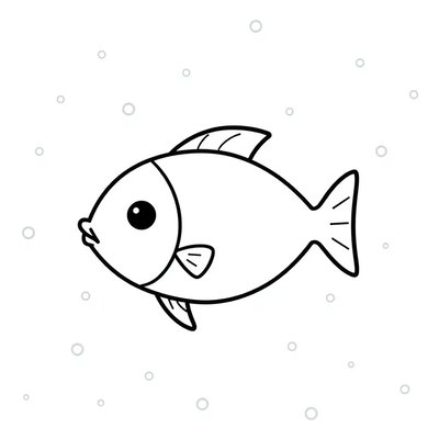 Prosty szablon rybki do wydruku