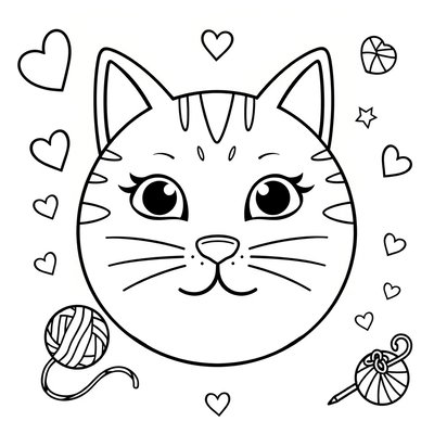 Kolorowanka — maska kota