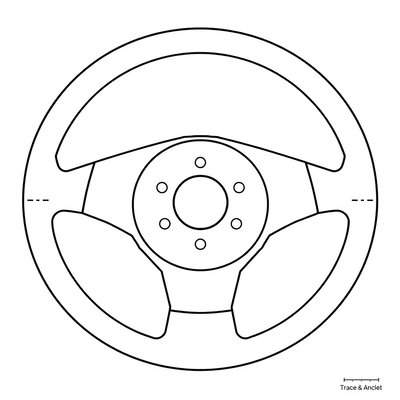 Kartonowa kierownica — szablon do wycięcia