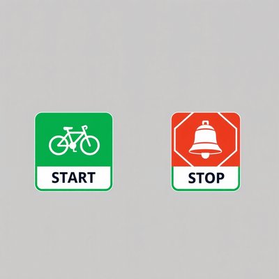 Karty START/STOP do gry z dzwoneczkiem