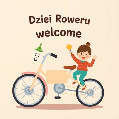 Plakat powitalny — Dzień Roweru
